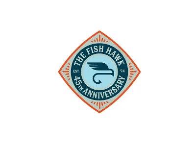 the fish hawk fly shop branding design fish fly fishing fresh hawk icon illustration logo packaging typography vector