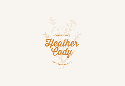 Heather Cody Logo brand design brand logo branding graphic design hand drawn design illustration logo logo design minimal logo photographer logo typography