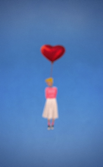 Floating Love 🎈☁️❤️ animation art artcollage collage collageart dribbble heart illustration love motion graphics photoshop sky valentin