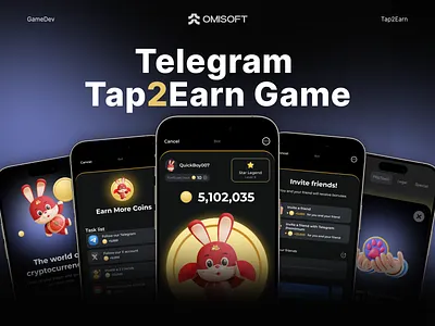 Telegram Tap2Earn Game UI/UX Design app design design hamster combat design notcoin design telegram game design telegram mini app design ui uiux design