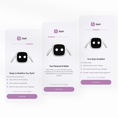 Stail'r - AI Fashion Stylist 3d figma mobile app uiux