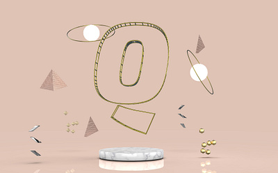 Q #36daysoftype 3d 3d animation 3d art 3d artist art cinema4d design designer details textures
