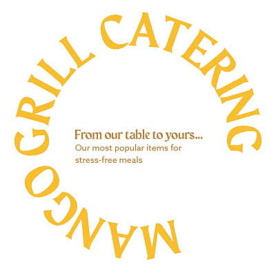 Mango Grill Catering design graphic design