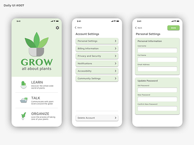 Daily UI #007 - Settings dailyui dailyui 007 dailyuichallenge mobile settings ui user settings