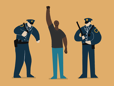 Behind the Color african american animation black and white black lives matter black power blm characters equality fist illustration process procreate rise