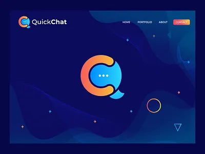 QuickChat Logo Design | (Q+C) Letter Mark abstract brand identity branding design chat logo chatting creative gradient logo logo design logotype modern logo modernism qc qc abstract qc modern typography
