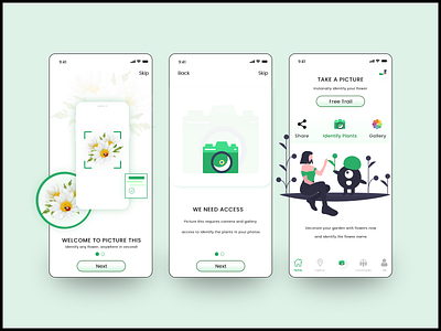 Flower Identification App Onboarding Page (Daily UI 023) app daily 100 challenge daily ui shots dailyui dailyui 023 design illustration ui ux vector