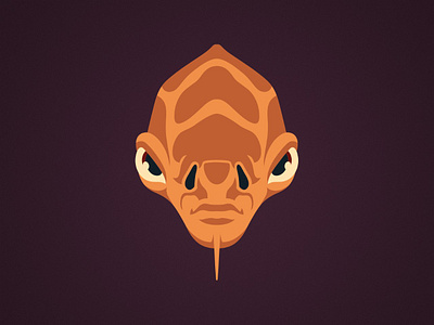 Nahdar Vebb Illustration ackbar alien calamari character clone wars design disney jedi logo lucasfilm nahdar vebb star wars