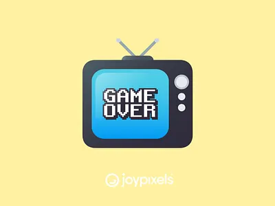 The JoyPixels Game Over Emoji Sticker - Gamer Pack emoji emojis game gamer gamer logo gamergirl gamerguy gamers glyph graphic icon illustration television tv video video game video game art video games videogame videogames