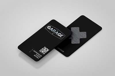 The Garage Business Card black blackandwhite branding business card business card design card collateral dark logo minimalist minimalist design minimalist logo strength workout