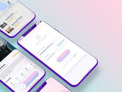 ZIPLOFT APP sketch ui uiux