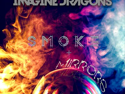 album cover- smoke + mirrors colorful cover art cover design digital art photoshop