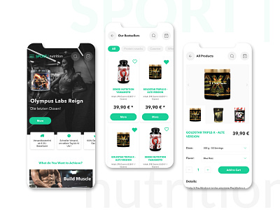 Sport Nutrition concept design branding design figma mobile nutrition photoshop products redesign retail sports ui ui ux