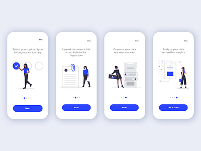 App Walkthrough app app walkthrough flat illustration illustration ios app minimal minimalist mobile app office onboarding people phone app ui ui design ux ux design vector vector illustration walkthrough work