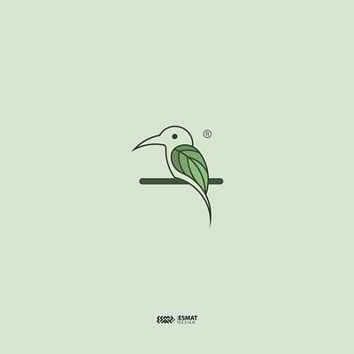 A leaf bird branding design icon illustration logo vector