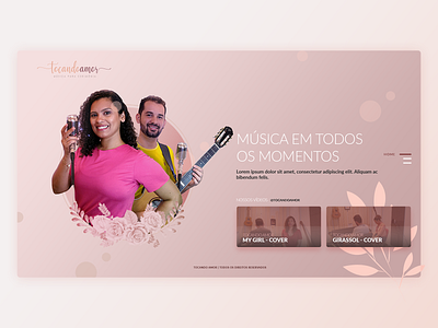 Musical UI Design for Web adobe xd adobexd clean clean design clean ui design minimal music photohsop singer singers ui web web design webdesign xd