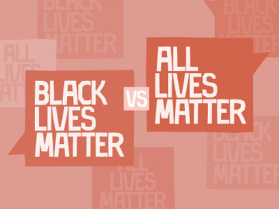 "The Problem with All Lives Matter" Thumbnail adobe illustrator antiracism black black lives matter box conversation cutout handlettering lives monochromatic monochrome paper papercut racism speech speechbubble talk type typography vector