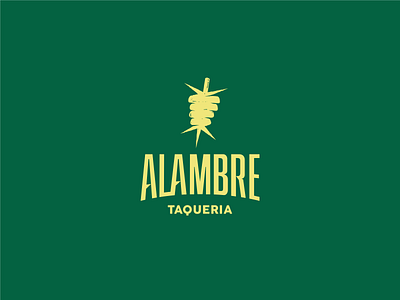 Alambre Logo beard wire brand identity branding food icon logo logo design logo idea logos mexican food mexican restaurant taco tacos tacos pastor taqueria tasty typography wire