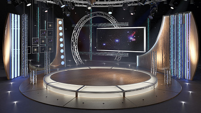 Virtual TV Studio Chat Set 23. 3d Rendering. 3d anchor background broadcast broadcasting green news newsset production render. media screen stage stand studio television tv tvset tvstudio virtualset virtualstudio