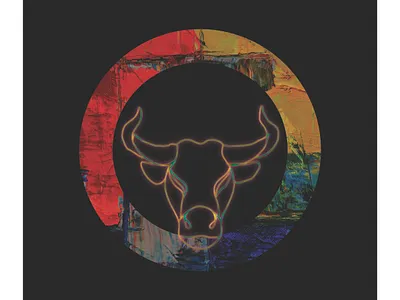 Zodiac Sign: Taurus branding design design art digital art digital illustration digital painting illustration logo retro taurus zodiac sign