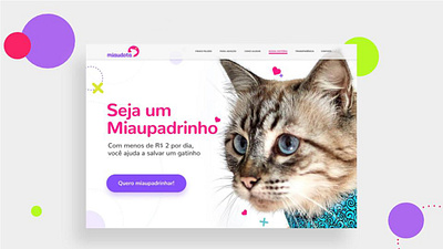 ONG Miaudota Onepage design typography ui ux web