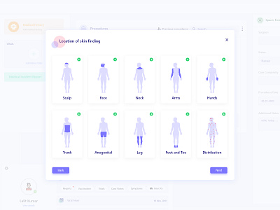 Location of body parts adobe adobe xd adobexd clean dashboad dashboard design dashboard ui dermatology design healthcare login modal modal box modal design modal window signup skin startup ui ux