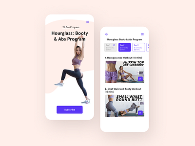 Chloe Ting App 100 days of ui 100daysofui chloe ting daily ui daily ui challenge dailyui dailyuichallenge exercise fitness app mobile app mobile ui ui design workout workout app workout of the day