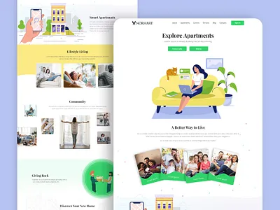 Apartment Landing Page Design best designer best outsourcing company brand management branding design homepage design india webdesign layout design outsourcing services responsive design ui ux web web design web design agency website website design website design company website designer website designing