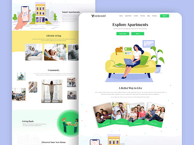 Apartment Landing Page Design best designer best outsourcing company brand management branding design homepage design india webdesign layout design outsourcing services responsive design ui ux web web design web design agency website website design website design company website designer website designing