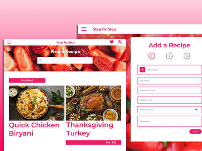 Website Design for a Recipe Website cum Social Network branding design illustration illustrator logo ui ux vector web website