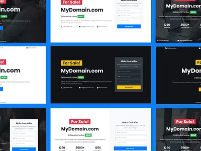 Domain for Sale Template clean design domain domain for sale domain for sale template domain for sale template domain name domain sale domain selling domains hosting landing page layout offer one page one page design onepage template