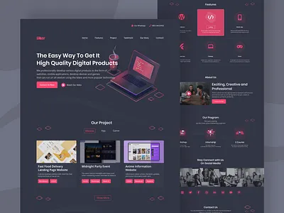 StartUp Company Profile company company branding company profile design home page homepage start up startup startups tech technology ui uidesign uiux ux web web design webdesign website website design