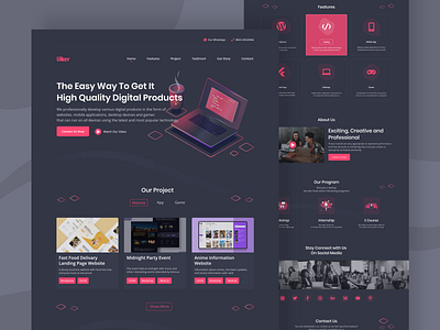 StartUp Company Profile company company branding company profile design home page homepage start up startup startups tech technology ui uidesign uiux ux web web design webdesign website website design
