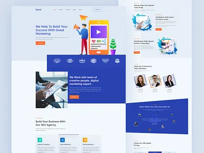 Digital Marketing Landing Page agency creative digital digital design digital market digital marketing digital marketing agency digital marketing services illustration landing page minimal ui website