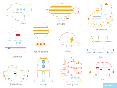 Mode of transport. Connect the dots, education game for children activity adobe illustrator bus car cartoon children connect the dots education for kids game illustration learning lines mode of transport preschool set ship transport vector worksheet