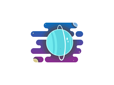 Uranus Planet illustration 100 day challenge 100daychallenge challenge design figma figma design flat design illustration planet solar solar system space uranus uranus planet vector vector illustration