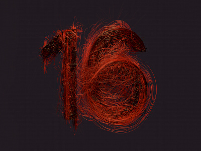 16 | Rendering | xparticles 16 3d 3d art 3d artist 3d design 3d designer 3dfordesigners cinema 4d cinema4d cinema4dart design hair randomize typogaphy typographic typography art typography design xparticles