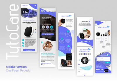 TytoCare One Pager Redesign - Mobile Version design healthcare mobile mobile design mobile ui one pager product page ui