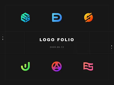 logo folio block concept design flag illustration logo statistics trade