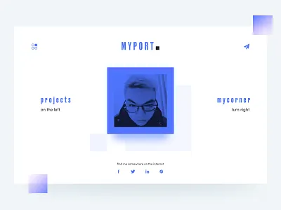 MYPORT. blue design elegant design fashion flat landingpage light modern personal ui