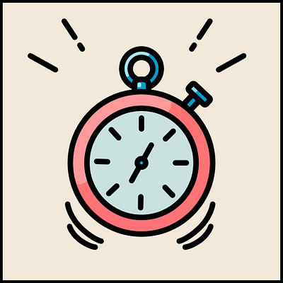 Learning clock illustration adobe illustrator design illustration vector illustration