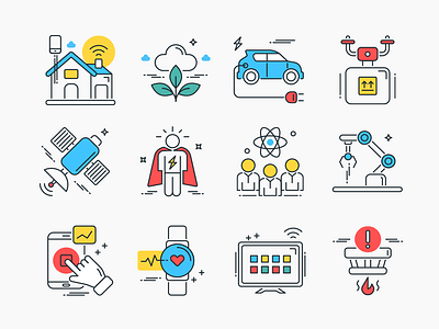 Smart Tech Icons ai business computer data digital global icon idea innovation intelligence internet modern network science smart symbol system tech technology vector