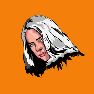 Billie Eilish Portrait characterdesign illustration vector