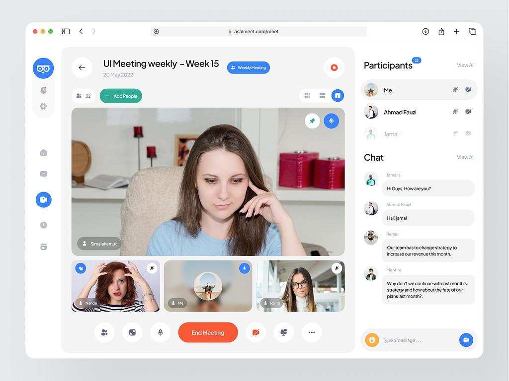 AsalMeet - Video Conference by Asal Design for Piqo Studio on Dribbble