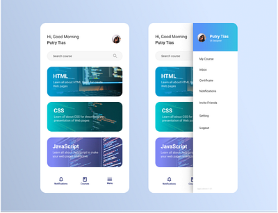 Learn with Code, Web Development Online Course Apps Design apps design clean design clean ui coding courses daily ui dailyui learning app learning platform mobile apps design online course ui user interface design web development