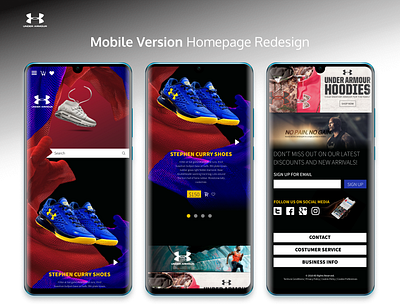 Under Armour Homepage Redesign - Mobile app design design homepage mobile ui ux