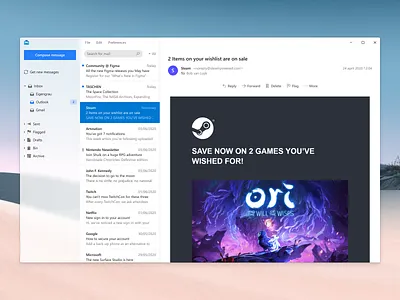 Windows 10 mail redesign app design fluent fluent design mail windows windows 10 windows app