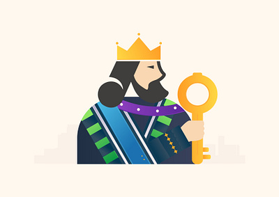 King privilege access deepak 96mill flat icon illustration indian illustrator key king lock privilege security vector