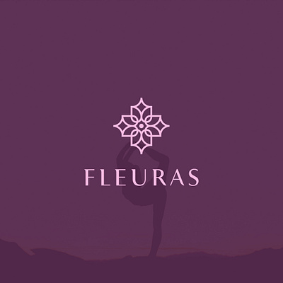 fleuras creative feminine flower flower logo geometic inspiration line logodesign minimal organic typogaphy yoga