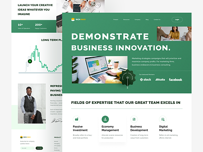 Business Marketing Agency Website agency branding business clean design digital marketing economy future investment landing page marketing money service ui ux web design website